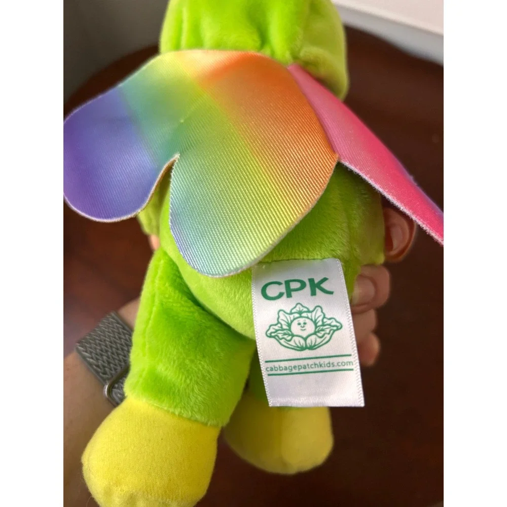 Cabbage Patch Kids Cuties Butterfly Plush Doll Green Rainbow Wings 9 Inch